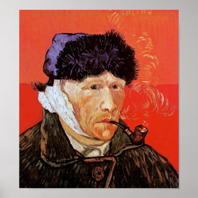 Póster Vincent Van Gogh - Self Portrait With Bandaged Ear (Frente)