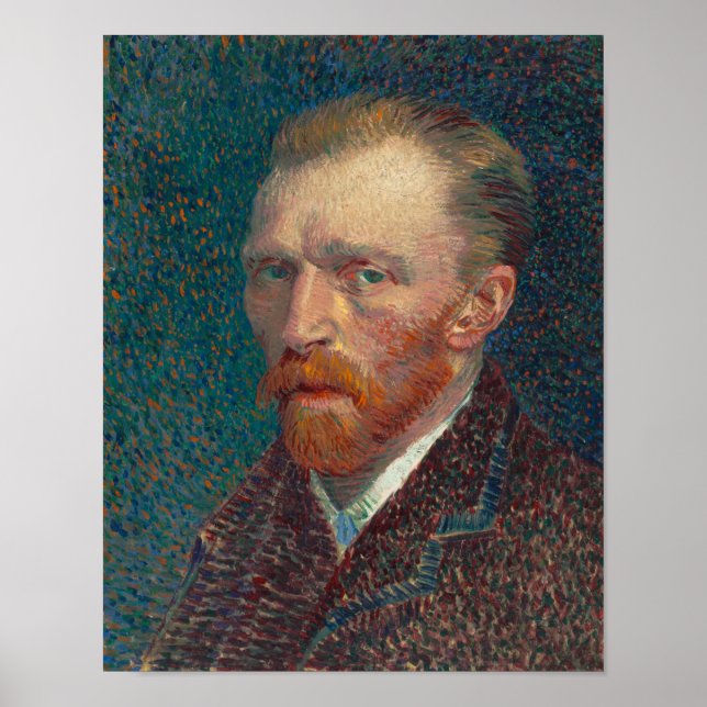 Póster Vincent Van Gogh Self Retrato Poster Wall Art (Frente)