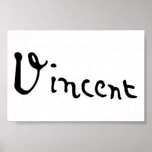 Póster Vincent Van Gogh Signature