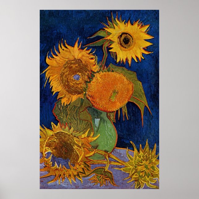 Póster Vincent van Gogh Six Sunflowers GalleryBella Artes (Frente)
