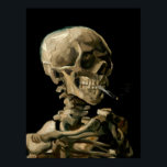 Póster Vincent van Gogh - Skull with Burning Cigarette<br><div class="desc">Head of a Skeleton with a Burning Cigarette / Skull with Burning Cigarette / Crane de squelette fumant une cigarette - Vincent van Gogh,  1885</div>