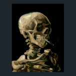 Póster Vincent van Gogh - Skull with Burning Cigarette<br><div class="desc">Head of a Skeleton with a Burning Cigarette / Skull with Burning Cigarette / Crane de squelette fumant une cigarette - Vincent van Gogh,  1885</div>