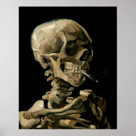 Póster Vincent van Gogh - Skull with Burning Cigarette