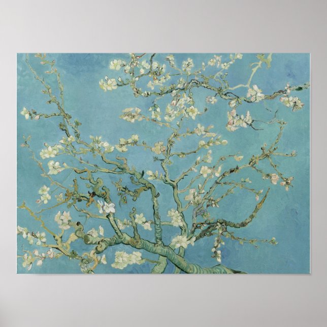 Póster Vincent van Gogh, Sprig of Flowering Almond  (Frente)