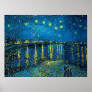 Póster Vincent Van Gogh Starry Night Over the Rhone