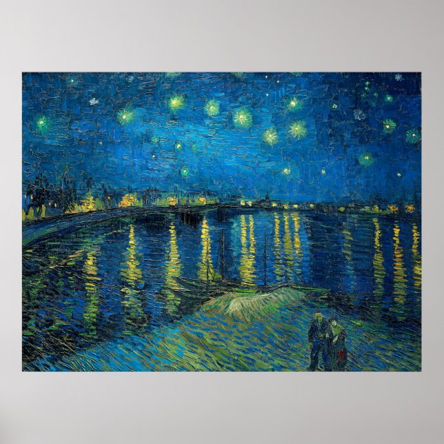Póster Vincent Van Gogh Starry Night Over the Rhone (Frente)