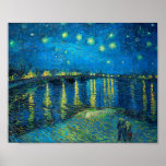 Póster Vincent Van Gogh Starry Night Sobre El Ródano<br><div class="desc">Vincent Van Gogh Starry Night Sobre El Poster Ródano</div>