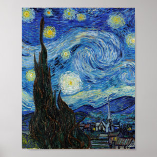 Póster Vincent Van Gogh Starry Night Vintage Bella Artes