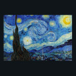 Póster Vincent Van Gogh Starry Night Vintage Bella Artes<br><div class="desc">Vincent Van Gogh Starry Night Vintage Bella Artes Poster</div>