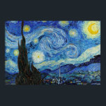 Póster Vincent Van Gogh Starry Night Vintage Bella Artes<br><div class="desc">Vincent Van Gogh Starry Night Vintage Bella Artes Poster</div>