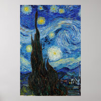 Vincent Van Gogh Starry Night Vintage Fine Art