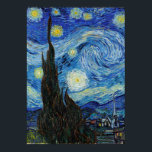 Póster Vincent Van Gogh Starry Night Vintage Fine Art<br><div class="desc">Vincent Van Gogh Starry Night Vintage Fine Art Poster</div>