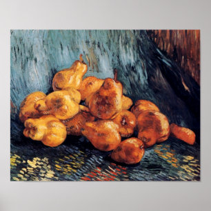 Póster Vincent Van Gogh - Still Life With Pears Fine Art