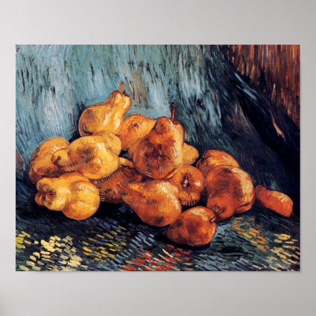 Póster Vincent Van Gogh - Still Life With Pears Fine Art (Frente)