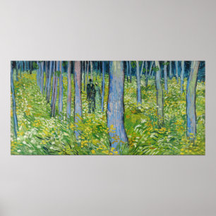 Póster Vincent van Gogh - Subcrecimiento con dos figuras