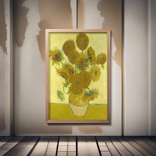 Póster Vincent Van Gogh - Sunflower, cuarta versión