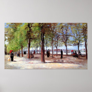 Póster Vincent Van Gogh - Terrace in Luxembourg Garden