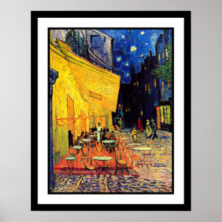 Póster Vincent Van Gogh - Terraza del Café por la Noche A