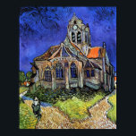 Póster Vincent Van Gogh - The Church at Auvers<br><div class="desc">Oil on canvas from 1890, Van Gogh painted this after leaving the asylum at Saint-Rémy and moving to Auvers-sur-Oise to be treated by Dr. Paul Gachet. Unlike similar stores, Art Lover's Cafe features classic, high resolution works of art that have been carefully restored, color-balanced & retouched to remove spots &...</div>