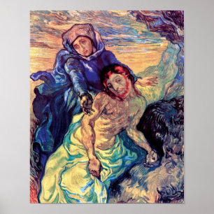Póster Vincent Van Gogh - The Pieta - Jesus & Virgin Mary