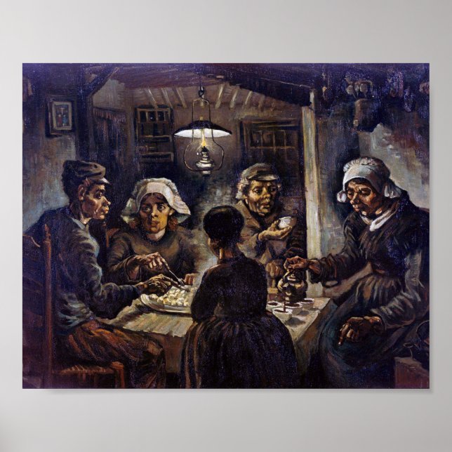 Póster Vincent Van Gogh The Potato Eaters Fine Art (Frente)