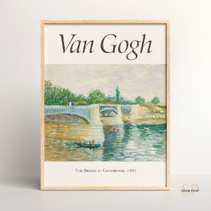 Póster Vincent van Gogh The Seine with Pont Print