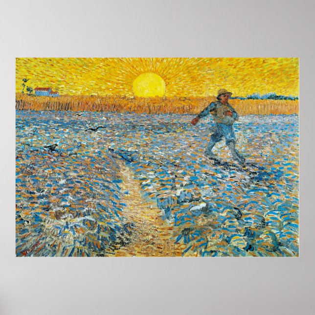 Póster Vincent van Gogh - The Sower (Frente)