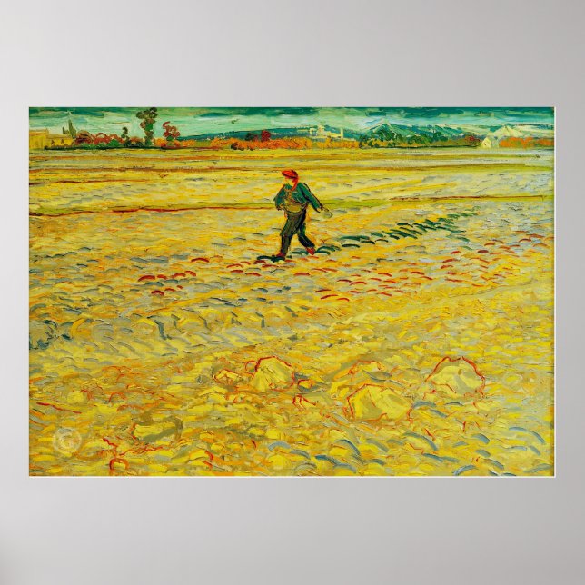 Póster Vincent van Gogh - The Sower (Frente)