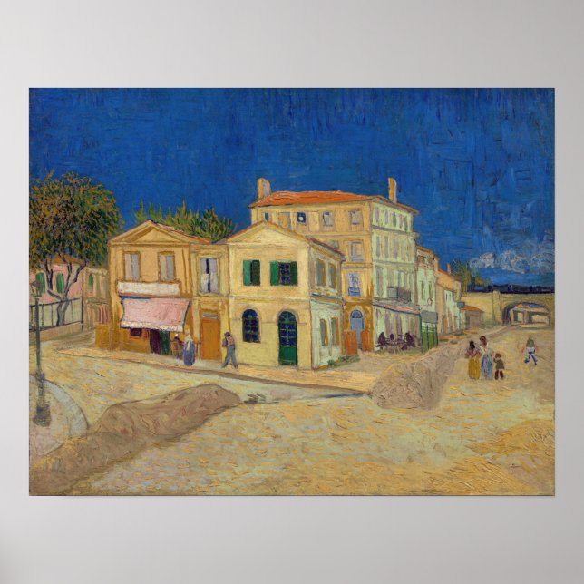Póster Vincent van Gogh - The Yellow House / The Street (Frente)
