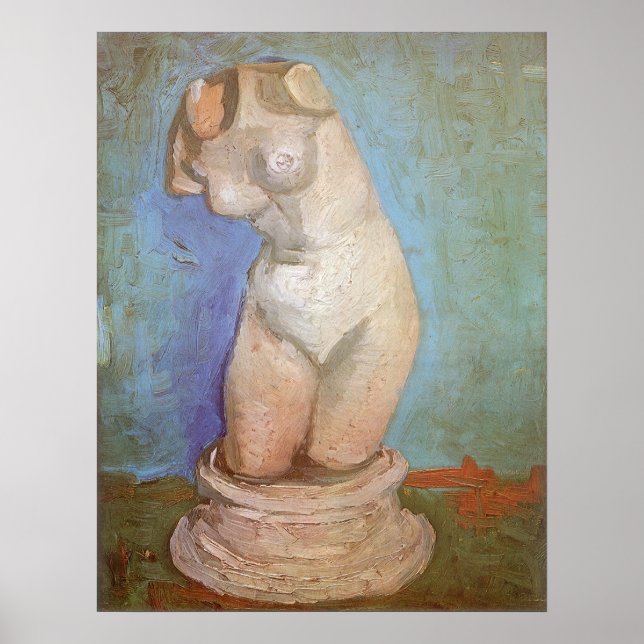 Póster Vincent van Gogh - Torso femenino con estatuilla d (Frente)