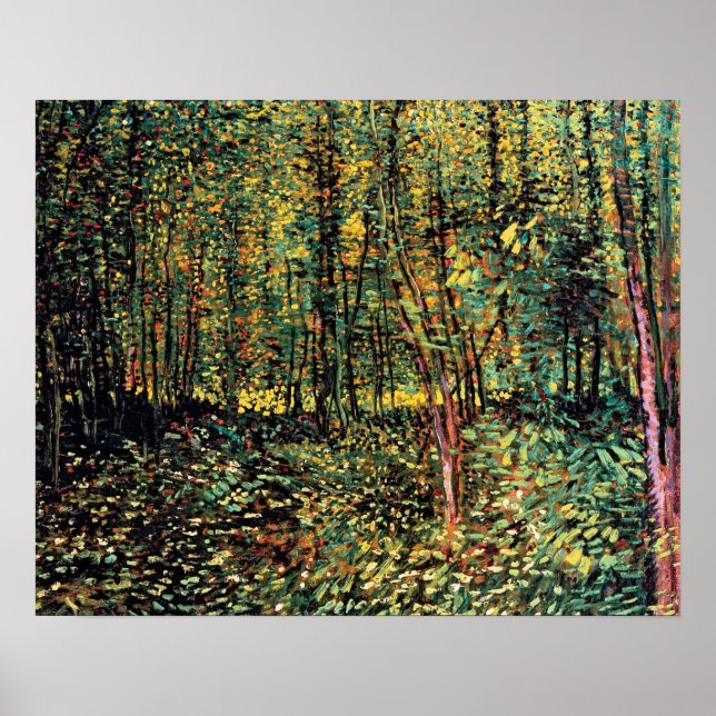 Póster Vincent Van Gogh - Trees And Undergrowth Fine Art (Frente)