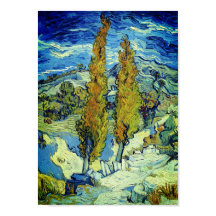 Vincent Van Gogh Two Poplars en Saint-Rémy