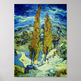 Póster Vincent Van Gogh Two Poplars en Saint-Rémy