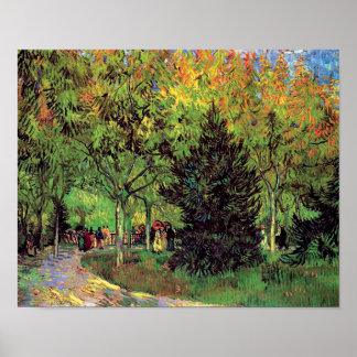 Póster Vincent Van Gogh - Un camino en el jardín público
