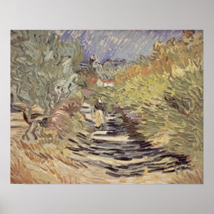 Póster Vincent van Gogh Una carretera en St Remy