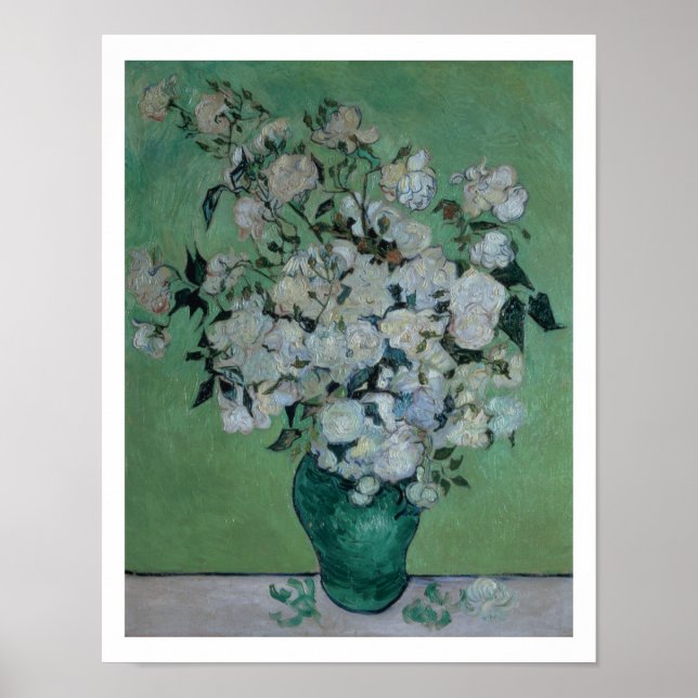 Póster Vincent van Gogh | Una parcela de Rosas, 1890 (Frente)