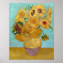 Póster Vincent Van Gogh - Vase con doce girasoles