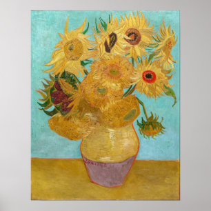 Póster Vincent Van Gogh - Vase con doce girasoles