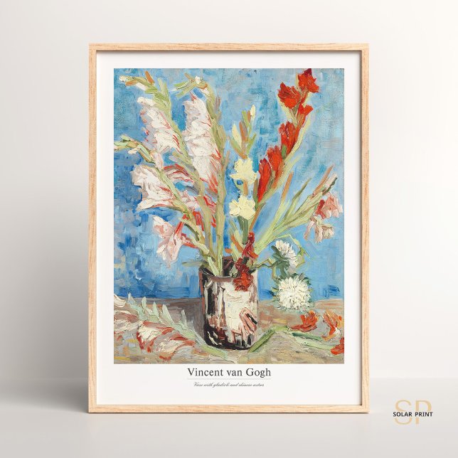 Póster Vincent van Gogh Vase con Gladioli y Asters (Subido por el creador)