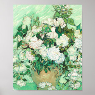 Póster Vincent Van Gogh Vase Con Rosas Rosa
