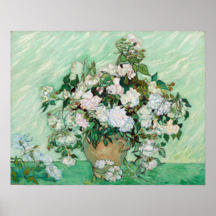 Póster Vincent van Gogh Vase con rosas rosas rosas rosas