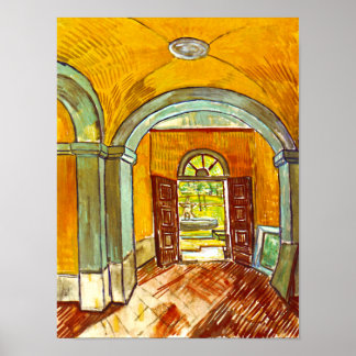 Póster Vincent Van Gogh - Vestíbulo del Asilo