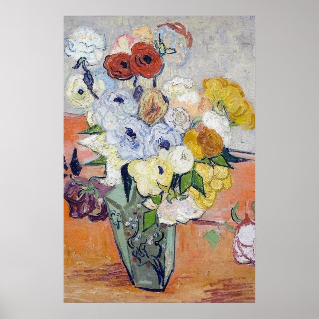 Póster Vincent Van Gogh - Vida fija - Vase japonesa (Frente)