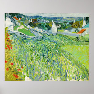 Póster Vincent van Gogh - Viñedos en Auvers