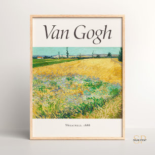 Póster Vincent van Gogh Wheatfield Art Print Vintage