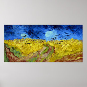 Póster Vincent van Gogh Wheatfield con Crows