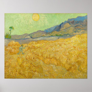 Póster Vincent van Gogh - Wheatfield con un pañal