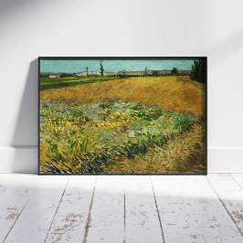 Póster Vincent Van Gogh, Wheatfield, Korenveld