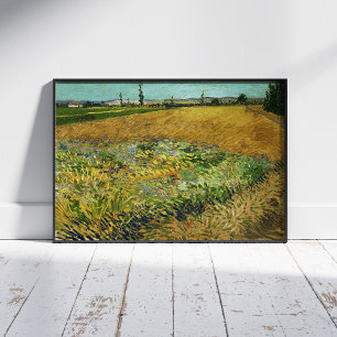 Póster Vincent Van Gogh, Wheatfield, Korenveld