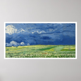 Póster Vincent Van Gogh Wheatfield Under Thunderclouds